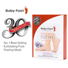 Baby Foot booties during treatment for gentle exfoliation