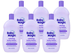 Baby Magic Calming Lotion bottle front with lavender scent for a soothing bedtime.