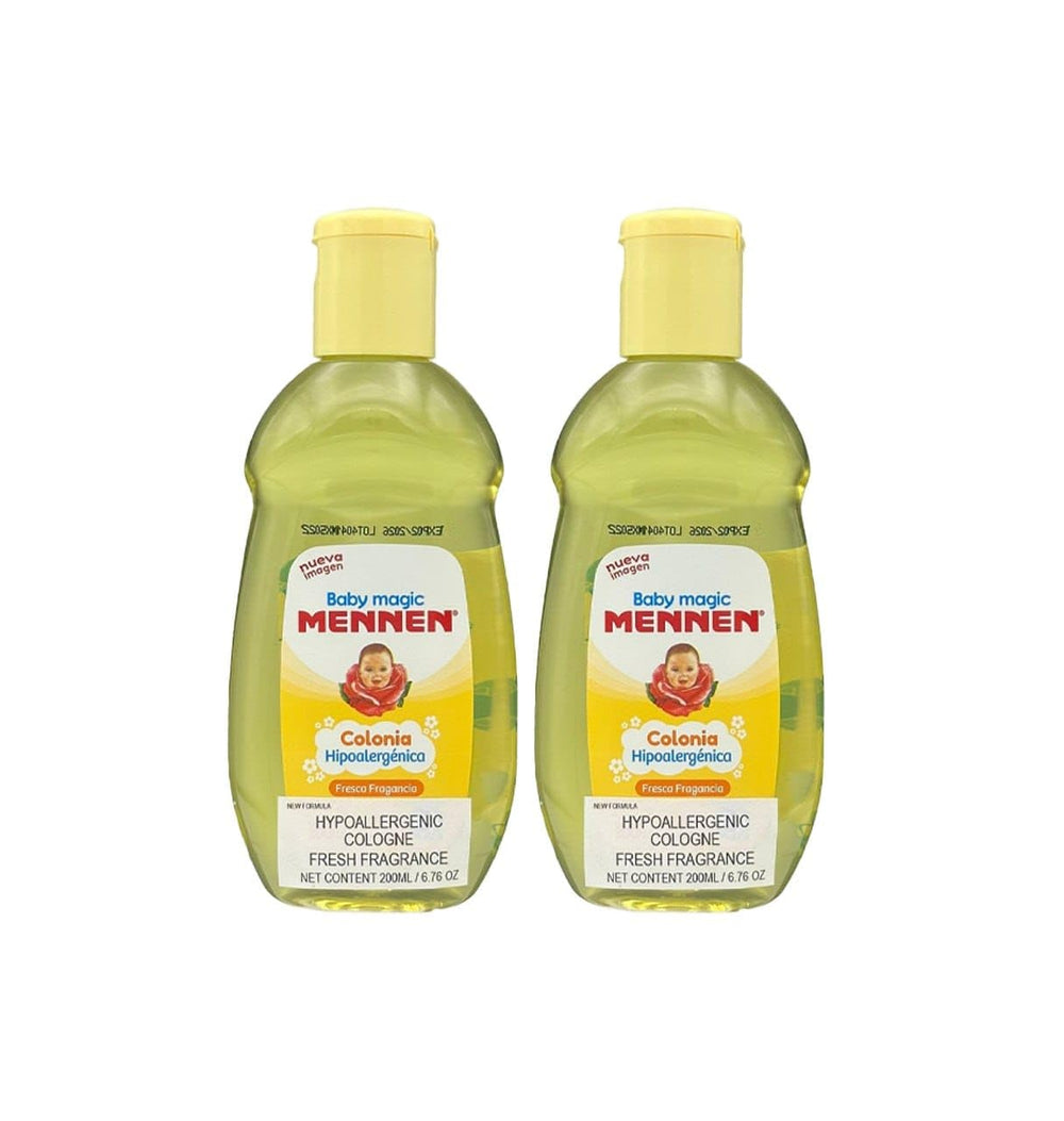 Baby Magic by Mennen two-pack front view showing gentle baby cologne bottles