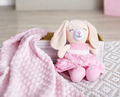 Baby Starters soft-textured skirt with satin lining supports gentle tactile exploration.
