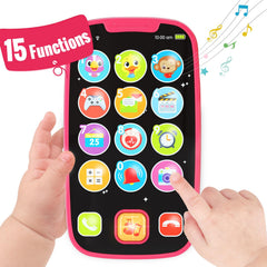 BABYFUNY pink toy phone for early learning and safe play.