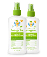 BabyGanics insect spray bottle 6oz for family outdoor protection.
