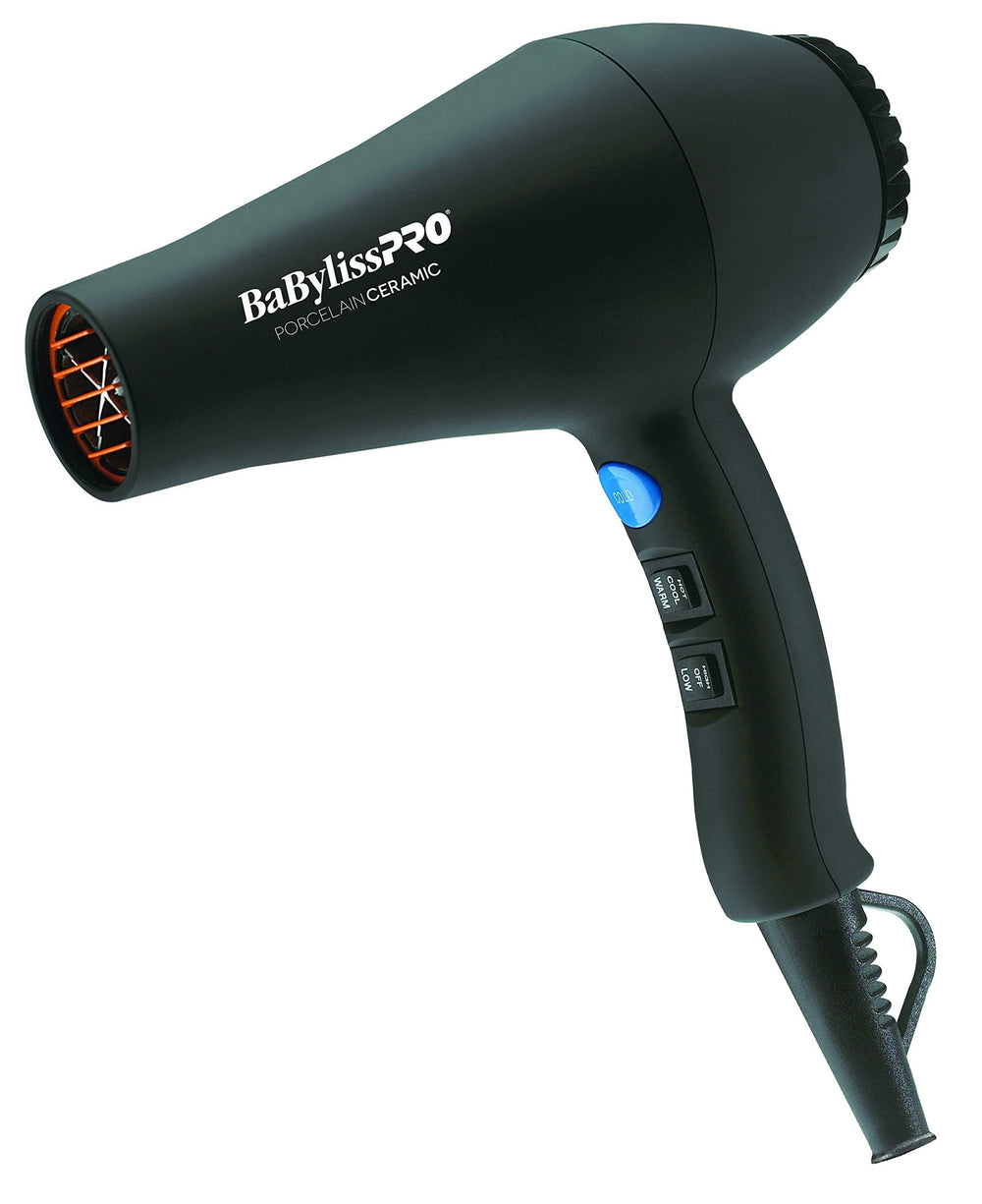 BaBylissPRO Porcelain Ceramic Carrera2 dryer delivers gentle, even heat for smooth styling.