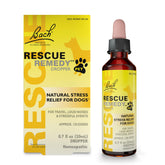 Bach Rescue Remedy Pet Dropper bottle calms dogs during stress.
