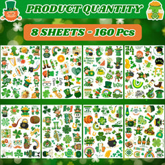 Backtopeia St Patrick's tattoos suitable for kids, teens, and adults.