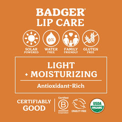 Badger lip balm packaging highlighting eco-friendly, cruelty-free production