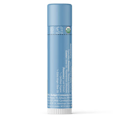Close-up of Badger unscented lip balm application showing smooth, non-greasy feel
