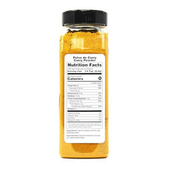 Pouring Badia Jamaican-style curry powder to quicken curry prep