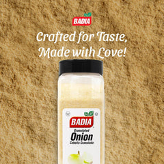 Badia Granulated Onion in soup bowl adds depth