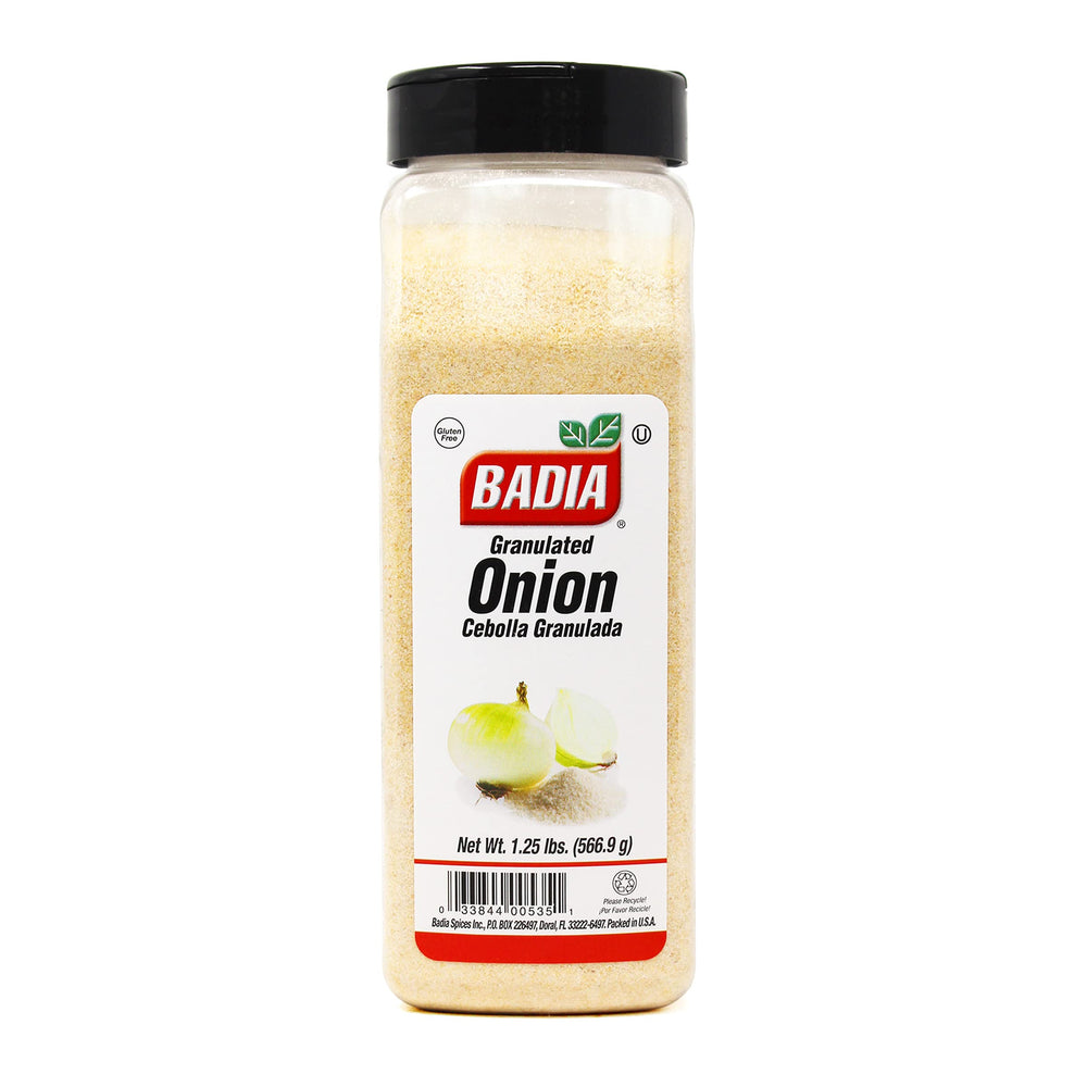 Badia Granulated Onion jar for quick, rich flavor in meals