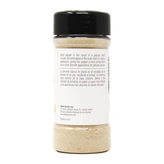 Badia ground white pepper jar dispensing for evenly distributed flavor in delicate dishes