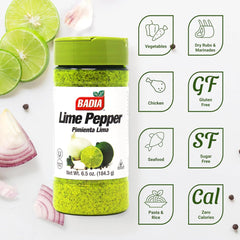 Badia Lime Pepper on grilled chicken adds bright citrus note