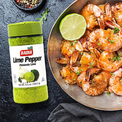 Badia Lime Pepper on seafood to lift ocean flavors
