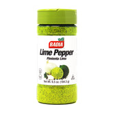 Badia Lime Pepper Seasoning bottle showing citrus-kick flavor for versatile meals