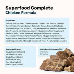 BADLANDS RANCH 87% chicken and organ meat close-up—protein-rich ingredients.