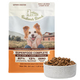 BADLANDS RANCH air-dried fish-turkey dog food in bowl-serving highlights easy daily feeding