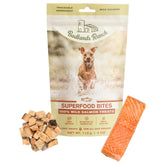 BADLANDS RANCH salmon treats in a bag for convenient rewards during training.