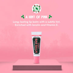 Bag Balm lip balm hint of pink 4-pack tubes adds subtle color and moisture.