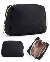 BAGSMART small makeup bag with wide-open design for easy access to cosmetics.