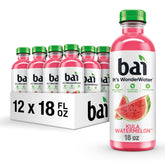Bai Kula Watermelon bottle pouring into a glass for refreshing hydration with antioxidants