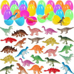 BAINFE Easter eggs with dinosaur toys 24-pack for Easter hunts and gifts