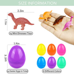 BAINFE Easter egg hunt set with dinosaur figures supports imaginative play
