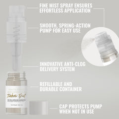 Bakell White Tinker Dust as beverage garnish for sparkling drinks.