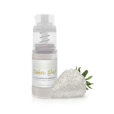 Bakell White Tinker Dust bottle pour shows edible glitter for desserts.