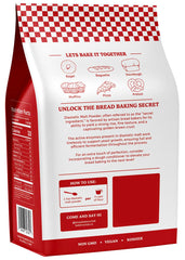 Bakers Club Artisan Diastatic Malt Powder jar closeup showing rich aroma and texture boost.
