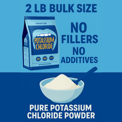Bakers Club Potassium Chloride Powder close-up dissolving easily in liquid for recipes.
