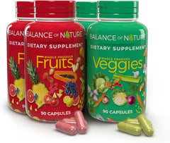 Balance of Nature Fruits bottle pour for easy daily nutrition on the go.