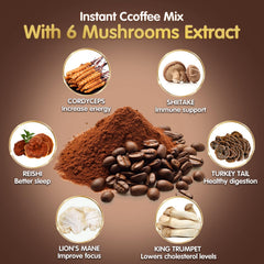 Balincer Mushroom Coffee hot-water-mix captures rich coffee like aroma and smooth finish.
