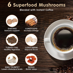 Balincer Mushroom Coffee steaming cup signals focus and warmth.