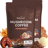 Balincer Mushroom Coffee ziplock packaging preserves freshness for easy daily use.