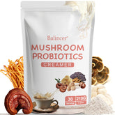 Balincer mushroom-probiotic-coffee-creamer-jar shows creamy texture for your morning coffee