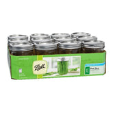 Ball wide-mouth 16oz jar with lids ideal for canning and storage.