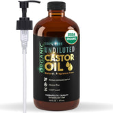 BALM OF GILEAD organic castor oil bottle with pump for easy daily application