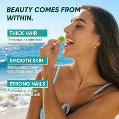 Balmbare Revive Gummies jar highlighting minerals for scalp support.