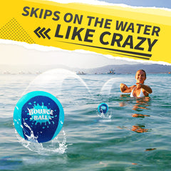 Bambilo skip bounce ball water play, floats for pool and beach games.