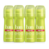 Ban Invisible Roll-On Regular Scent bottle front view showing clear glide and daily protection