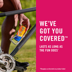 Water-resistant up to 80 minutes keeps protection intact through splashes and workouts