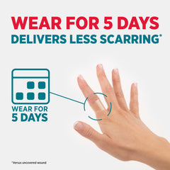 Band-Aid Pro Heal ultra-thin nearly clear blend with skin