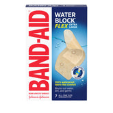 Band-Aid Water Block Flex bandage protects knee and elbow during movement.