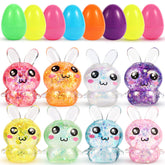 BANERLE glitter bunny squishies 2.7 inches for tactile, calming play.
