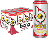 Bang Energy Black Cherry Vanilla can front view, sugar-free boost for workouts.