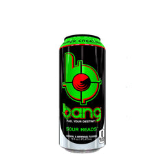 Bang Sour Heads ingredients CoQ10 emphasize energy support without sugar.