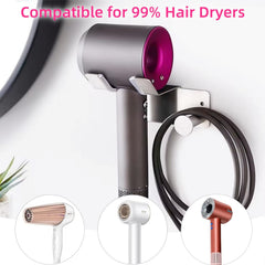 BANJEKT self-adhesive hair dryer bracket offers easy drill-free setup.