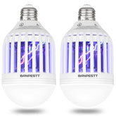 BANPESTT bug zapper lightbulb indoors provides light and pest control.