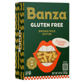 Banza Brown Rice Rotini pack-front highlights premium ingredients for home cooking.