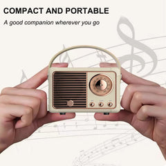 Baolira mini speaker beige back panel, easy pairing with Android and iOS devices